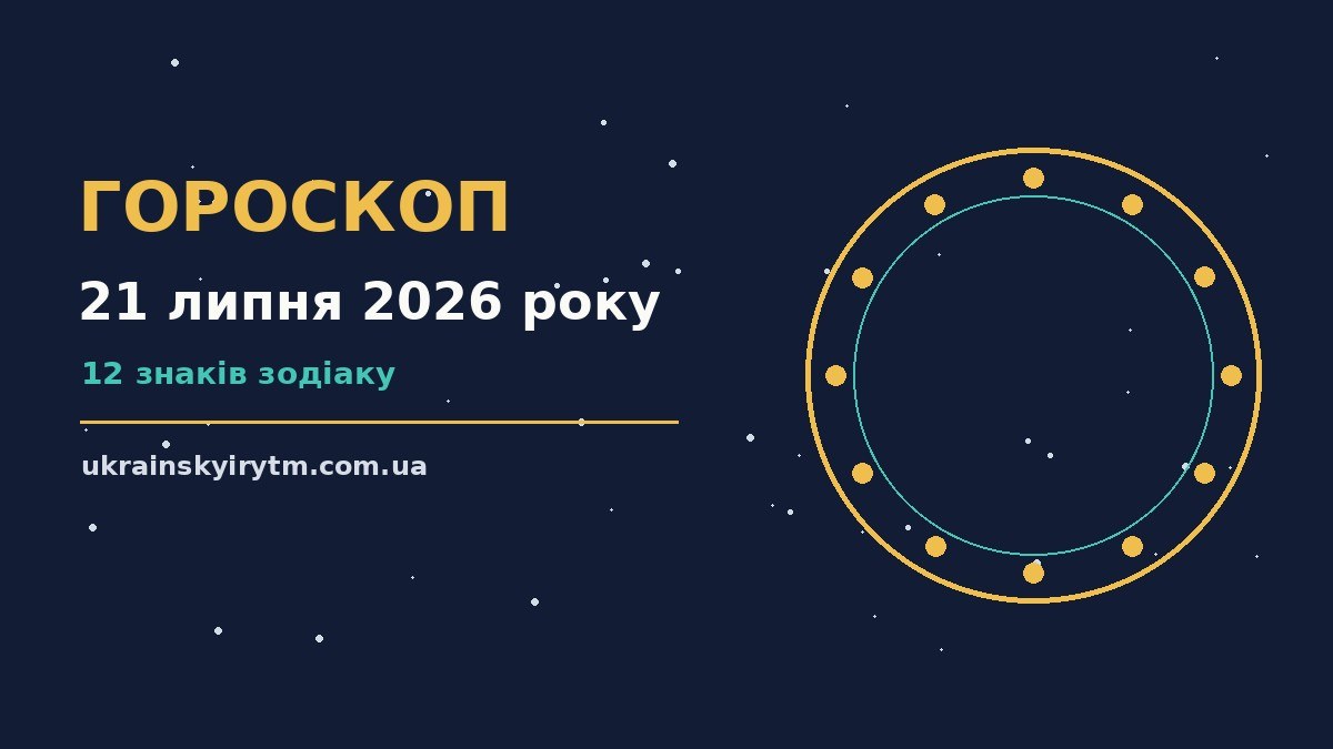 Щоденний гороскоп на 21 липня 2026 року: поради для дванадцяти знаків зодіаку у вівторок