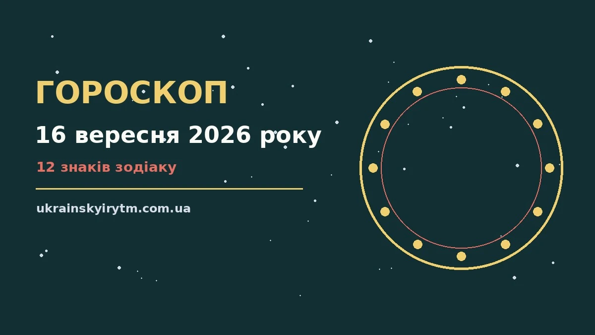 Гороскоп на 16 вересня 2026 року: підказки перед важливим кроком про шанси та застереження