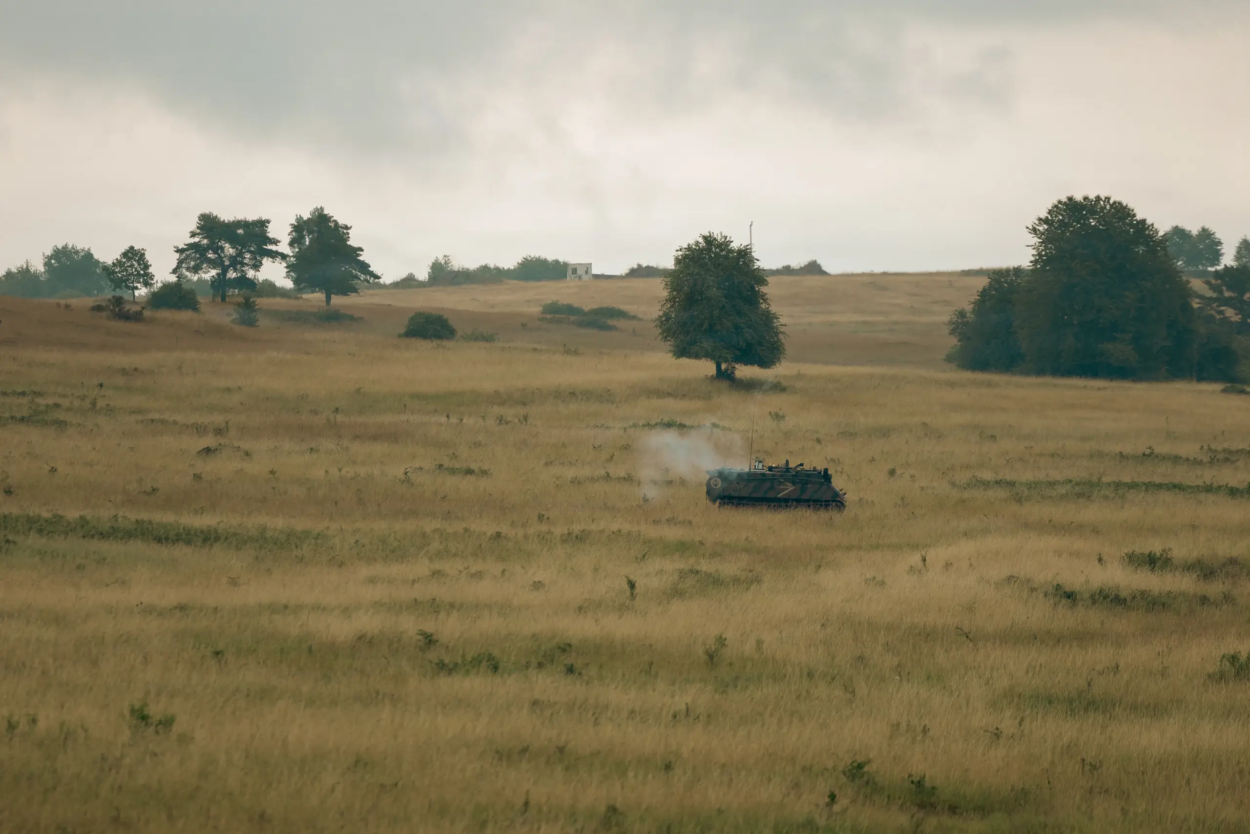 Гусеничний бронетранспортер M113 на полі під час навчань у Гоенфельсі, Німеччина, червень 2026 року